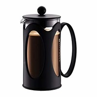 BODUM 肯尼亚 8杯法式滤压咖啡壶，黑色，1.0 l, 34 oz