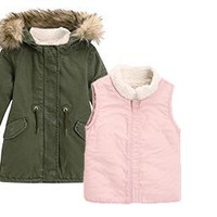 Gap 女婴幼童外套马甲三合一