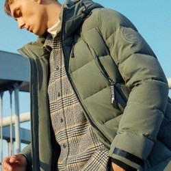 Meters bonwe 美特斯邦威 男士连帽羽绒服