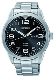 Seiko Men's SNE471 Silver Stainless-Steel Automatic Fashion Watch