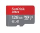 SanDisk 闪迪 Ultra 128GB microSDXC存储卡+ SD适配器，A1应用程序性能高达100MB / s，Class 10，U1