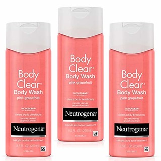 中亚Prime会员：Neutrogena 露得清 粉红葡萄柚 磨砂沐浴露 250ml*3瓶 *2件