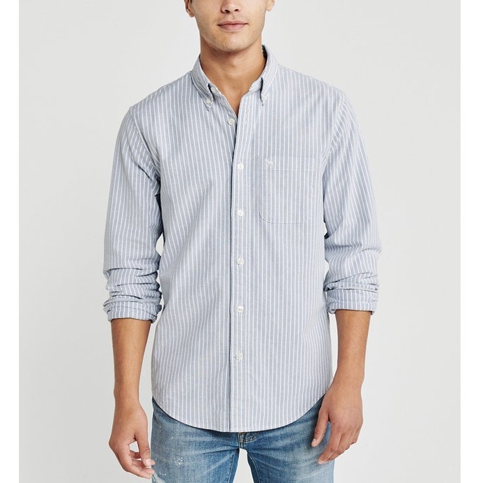 Abercrombie&Fitch 300987-1 AF 男装牛津条格纹衬衫