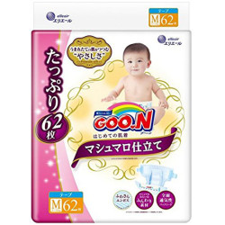 大王GOO.N纸尿裤M号M62片 棉花糖系列(6-11kg)