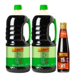 李锦记 薄盐生抽 1750ml*2瓶+陈醋 410ml *5件 +凑单品