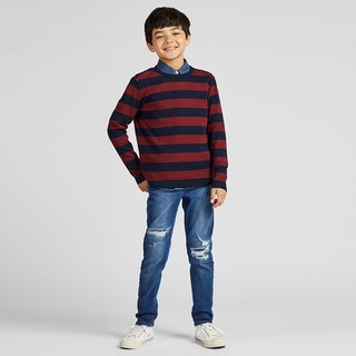 UNIQLO 优衣库 儿童条纹圆领T恤