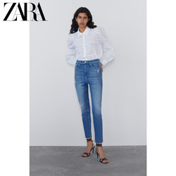 ZARA新款 女装 Z1975 高腰紧身牛仔裤 08228221427
