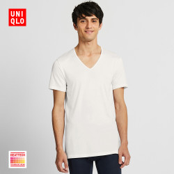 男装 HEATTECH V领T恤 418789 优衣库UNIQLO