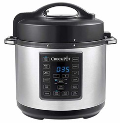 Crock-Pot Express 压力锅 CSC051，12 合 1 可编程多锅，慢炖锅，蒸锅和炒锅，5.6 升，不锈钢