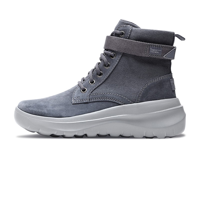 SKECHERS 斯凯奇 15537 女士马丁靴 炭灰色/CHAR 37