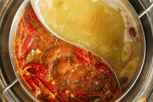 吃货福利双拼锅底美味翻倍冬日聚餐首选上海羯王府羊蝎子火锅34人餐