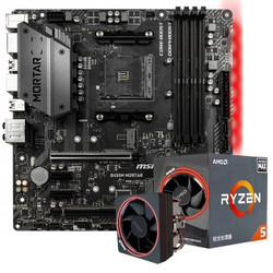 AMD 锐龙 Ryzen 5 3600 CPU处理器+MSI 微星 B450M MORTAR 迫击炮 主板 板U套装