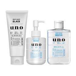 [双11预售]日本资生堂UNO男士洁面护肤3件套补水保湿控油洁去黑头