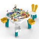 万高（Wangao）儿童玩具大小颗粒兼容乐高积木桌子多功能收纳男孩女孩快乐游戏萌兔学习桌拼装60085