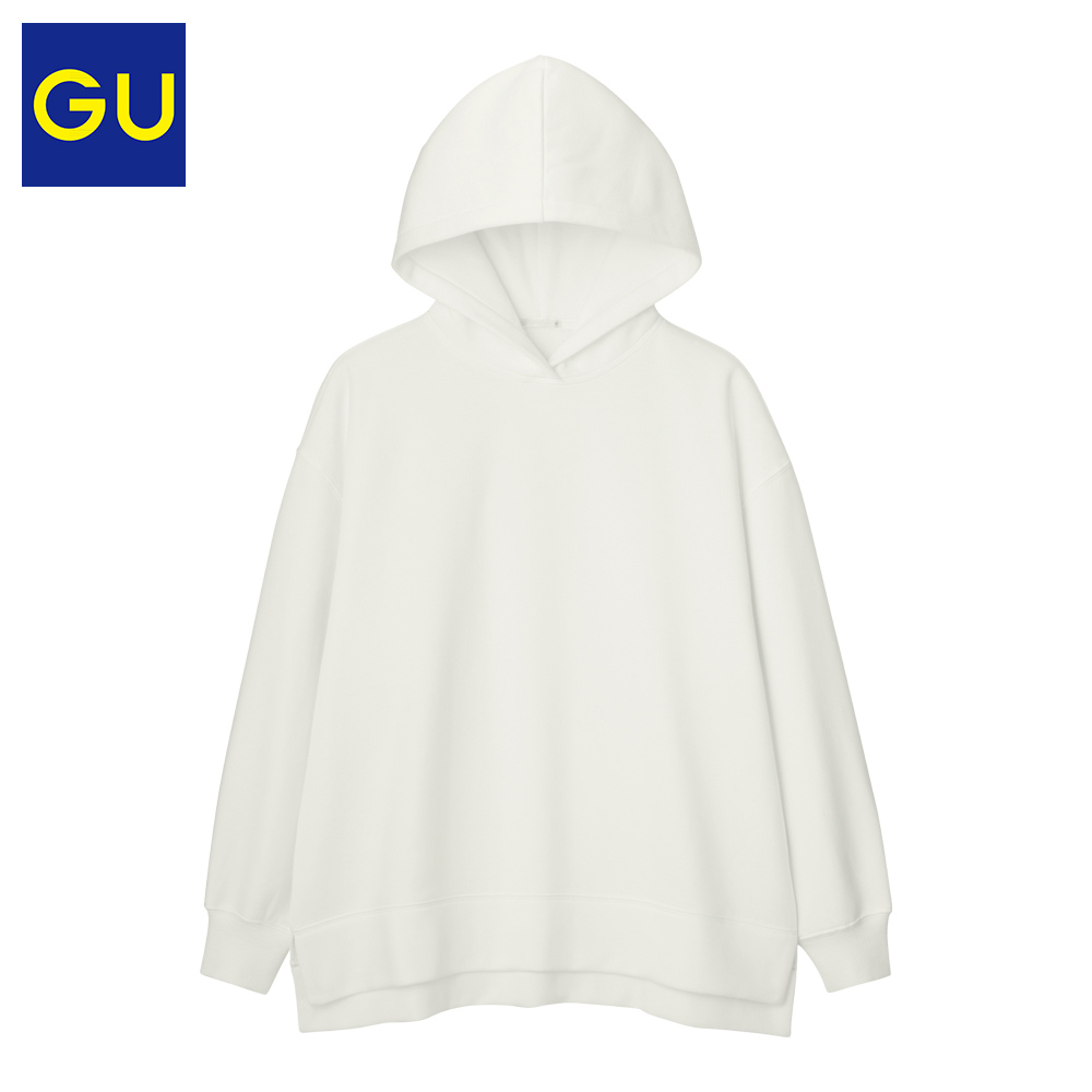 gu 极优 322331 女装宽松连帽套头卫衣(乳白色,s)