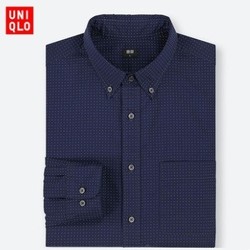 UNIQLO 优衣库 411842 长绒棉印花衬衫