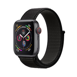 CangHua 仓华 苹果手表表带 iwatch表带 apple watch5/4/3/2/1代通用魔术贴尼龙回环运动表带-38/40mm黑色 bp06