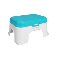爱丽思IRIS 日式多功能卫生间浴室收纳凳塑料储物收纳凳 防滑底垫高强承重可坐可踩 *2件
