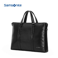 Samsonite/新秀丽公文包拼接商务男士出差文件包牛皮电脑包 TN4