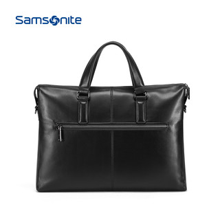 Samsonite/新秀丽公文包拼接商务男士出差文件包牛皮电脑包 TN4