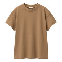 GU 极优 322409 女装丝滑T恤(短袖) (驼色、XS)