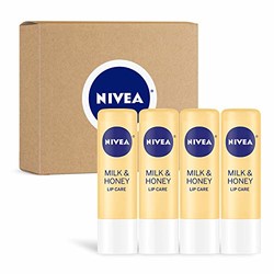Nivea 妮维雅 牛奶和蜂蜜唇膏（4 件装）