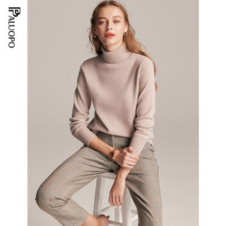 帕罗 山羊绒衫女高领基础多色纯色100%山羊绒保暖内穿毛衣针织衣