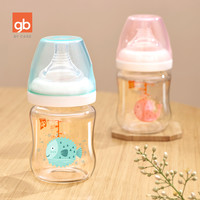 gb 好孩子 海洋的朋友 B80417 宽口径婴儿玻璃奶瓶 粉色鲸鱼 (120ml、宽口径)