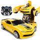 佳奇 遥控车大黄蜂变形机器人儿童男孩汽车玩具模型 大黄蜂战神