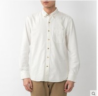 MUJI 无印良品 M9AC526 男士新疆棉法兰绒衬衫