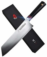 TUO 刀具 Kiritsuke Chef's 刀 - 日本 AUS10 HC 大马士革钢  G10 刀柄的厨房刀8.5 inch TC0308RC