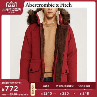 Abercrombie & Fitch男装 机能精品派克大衣羽绒服 301429-1 AF