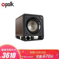 polk 普乐之声 HTS10 10英寸有源低音炮音箱 一只 棕桃木色