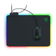 雷蛇 Razer 烈焰神虫V2超薄鼠标垫 RGB幻彩 细致纹理 内置线缆固定 防滑橡胶底面