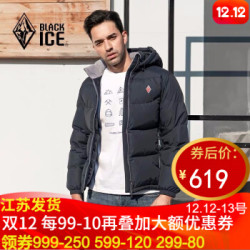 BLACKICE黑冰羽绒服F8509/F8512男款女款天枢天璇PLUS户外防寒服保暖拒水鹅绒羽绒衣 天枢 男款 黑色 M