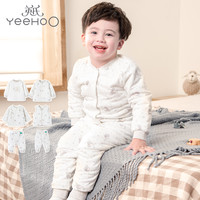 YeeHoO英氏婴儿保暖衣套装宝宝居家服长裤上衣男女夹棉内衣 迪士尼系列