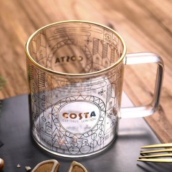 TOMIC 特美刻 COSTA 联合 耐热玻璃杯 400ml+  送 双层玻璃杯