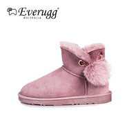 Everugg新款可爱雪地靴女Baby同款羊皮毛一体短筒女鞋棉鞋冬加绒