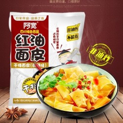 阿宽 红油面皮酸辣 105g*4袋 送牛板筋