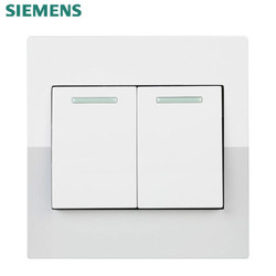 西门子（SIEMENS） 开关插座面板 官方旗舰店 悦动系列雅白色开关产品 二开双控 *3件