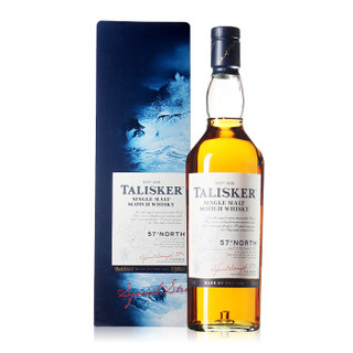 泰斯卡（talisker）苏格兰斯凯岛单一麦芽威士忌700ml 北纬57度 *2件