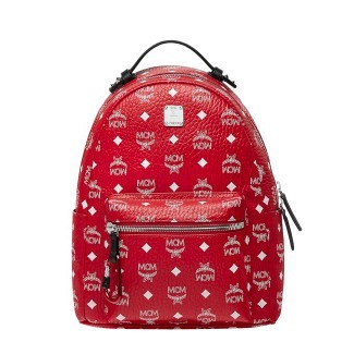 MCM Stark系列 女士时尚菱形logo印花双肩包 MMK9SVE49