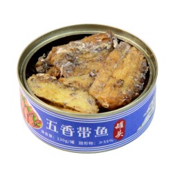 逸知鲜 五香带鱼罐头 130g *6件