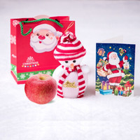 圣诞节礼物平安夜苹果礼盒 （雪人腹中是苹果） 雪人娃娃1个+平安果1个