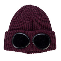 银联专享：C.P. Company Knitted Goggle Beanie 男士护目镜针织帽