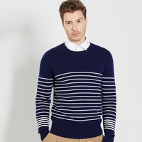 考拉工厂店 男式长袖海魂羊绒衫