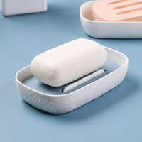 米良品 创意家用双层沥水肥皂盒 2个装