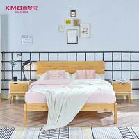 喜梦宝儿童床北欧简约实木床1.2米1.35米儿童单双人床1.5米卧室床