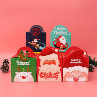 佳茉 圣诞节礼物盒 平安夜手提苹果盒 圣诞平安夜礼物包装盒圣诞苹果盒 10个装