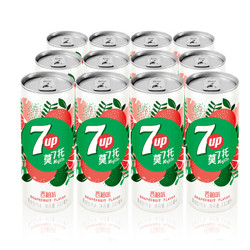 七喜 7UP 莫七托细长罐 西柚味 汽水碳酸饮料 330ml*12罐 整箱装 百事可乐公司出品 *3件